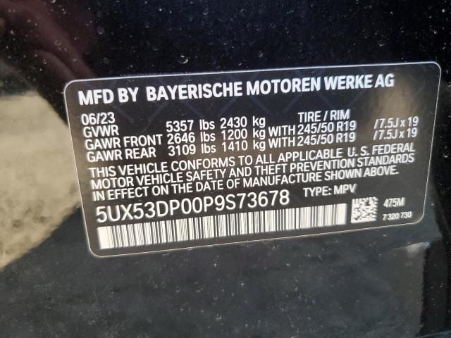 5UX53DP00P9S73678 - 2023 BMW X3 XDRIVE30I BLACK photo 14