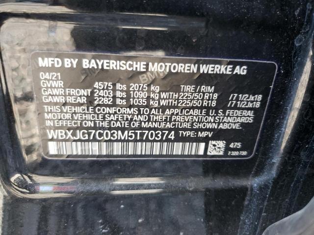 WBXJG7C03M5T70374 - 2021 BMW X1 SDRIVE28I BLACK photo 13