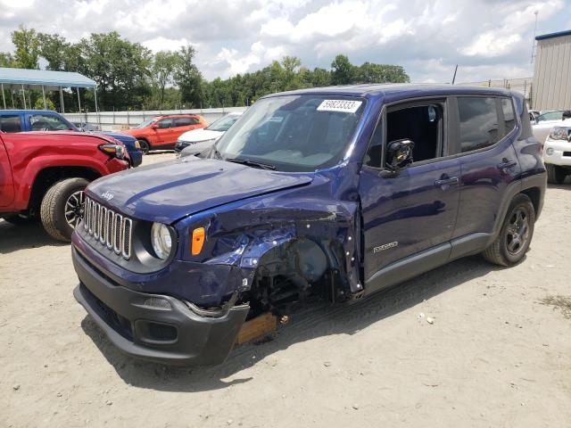 ZACCJAAB2JPG96551 - 2018 JEEP RENEGADE SPORT BLUE photo 1