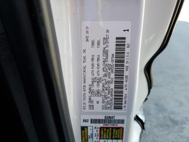 5TFRZ5CN5LX089528 - 2020 TOYOTA TACOMA ACCESS CAB თეთრი ფოტო 12