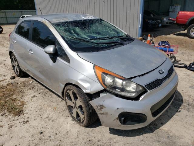 KNADN5A3XD6174571 - 2013 KIA RIO EX SILVER photo 4