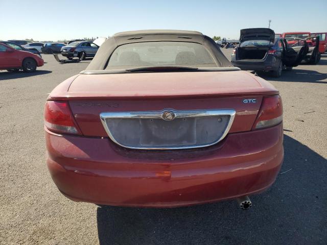 1C3EL75RX5N631592 - 2005 CHRYSLER SEBRING GTC RED photo 6