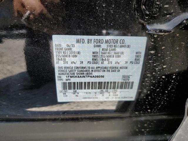 1FM5K8AW7PNA08056 - 2023 FORD EXPLORER POLICE INTERCEPTOR 黑色 照片 13