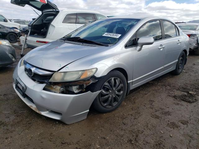 19XFA16599E012037 - 2009 HONDA CIVIC LX SILVER photo 1