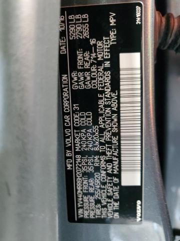 YV440MRR6H2072148 - 2017 VOLVO XC60 T5 DYNAMIC ნაცრისფერი ფოტო 13