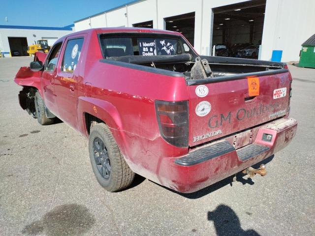 2HJYK16426H547171 - 2006 HONDA RIDGELINE RTS RED photo 3