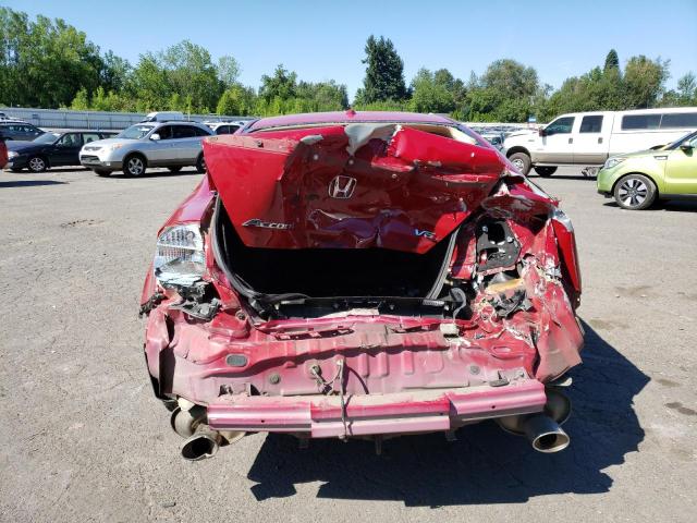 1HGCS2B87CA011874 - 2012 HONDA ACCORD EXL RED photo 6