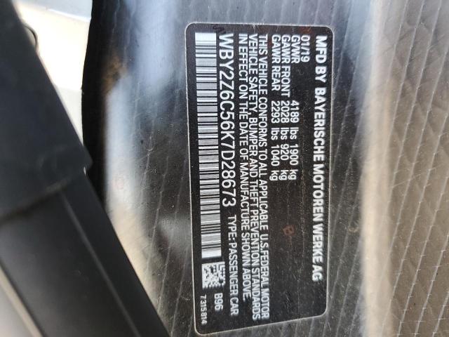 WBY2Z6C56K7D28673 - 2019 BMW I8 TWO TONE photo 13