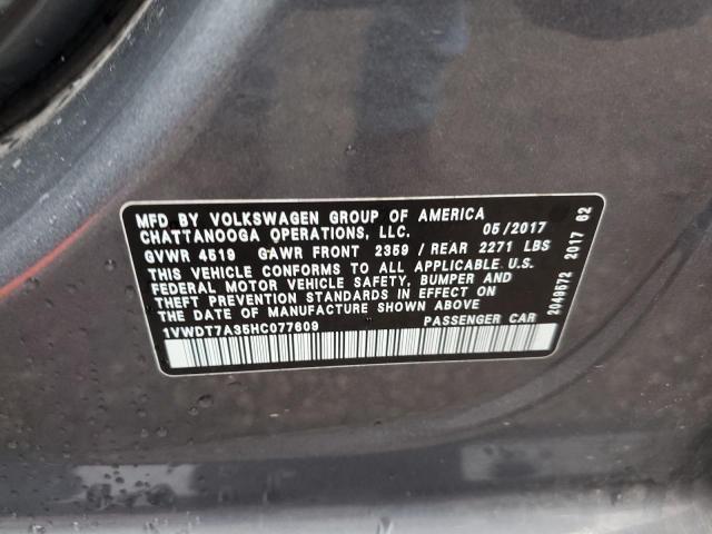 1VWDT7A35HC077609 - 2017 VOLKSWAGEN PASSAT R-LINE Grau Foto 12