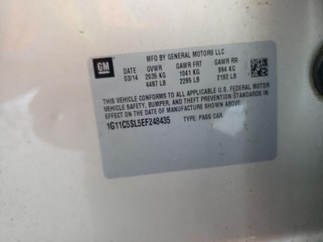 1G11C5SL5EF248435 - 2014 CHEVROLET MALIBU 1LT 金色 照片 12