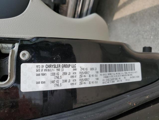 2C4RC1CG4DR713945 - 2013 CHRYSLER TOWN & COU TOURING L BLACK photo 13