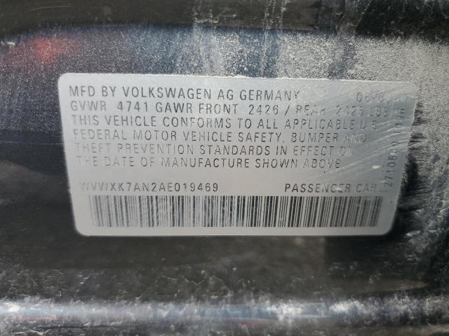 WVWXK7AN2AE019469 - 2010 VOLKSWAGEN PASSAT KOMFORT BLUE photo 12