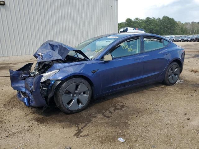 5YJ3E1EA2MF982126 - 2021 TESLA MODEL 3 BLUE photo 1