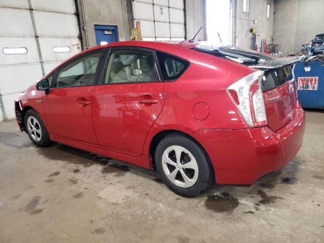 JTDKN3DU3E0374490 - 2014 TOYOTA PRIUS RED photo 2