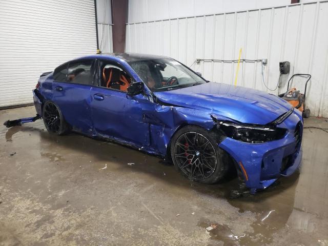 WBS43AY08NFM30584 - 2022 BMW M3 COMPETITION BLUE photo 4