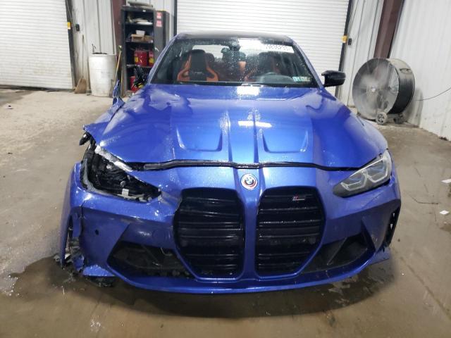 WBS43AY08NFM30584 - 2022 BMW M3 COMPETITION BLUE photo 5