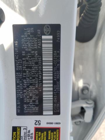 4T1G11AK9PU839967 - 2023 TOYOTA CAMRY SE NIGHT SHADE WHITE photo 12