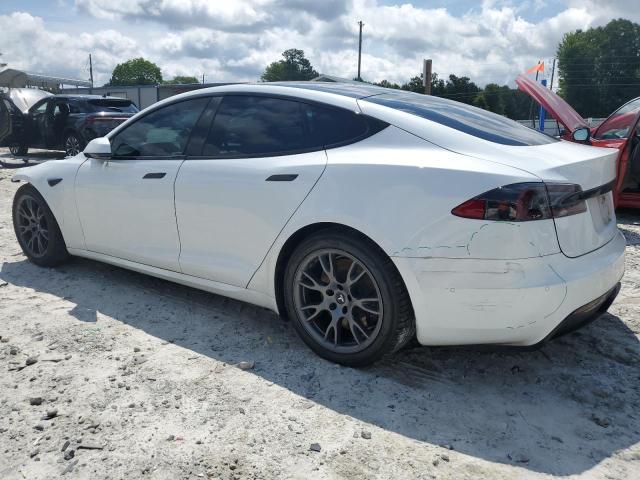 5YJSA1E52MF443953 - 2021 TESLA MODEL S WHITE photo 2