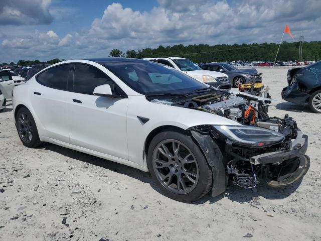 5YJSA1E52MF443953 - 2021 TESLA MODEL S WHITE photo 4