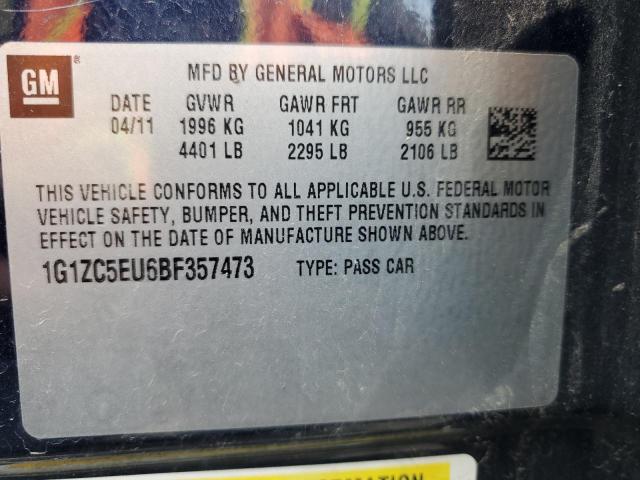 1G1ZC5EU6BF357473 - 2011 CHEVROLET MALIBU 1LT Mavi foto 12