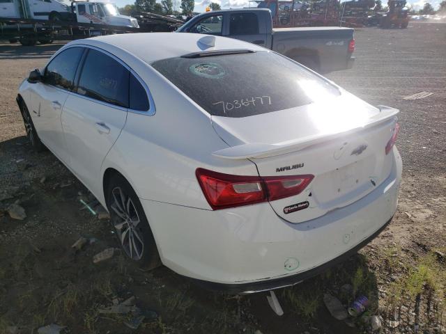 1G1ZG5ST1LF086095 - 2020 CHEVROLET MALIBU RS WHITE photo 3