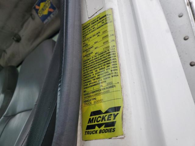 1HTMMAAM02H543465 - 2002 INTERNATIONAL 4000 4300 თეთრი ფოტო 10