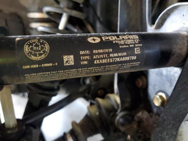 4XASEE572KA609799 - 2019 POLARIS SPORTSMAN 570 EPS 黑色 照片 10