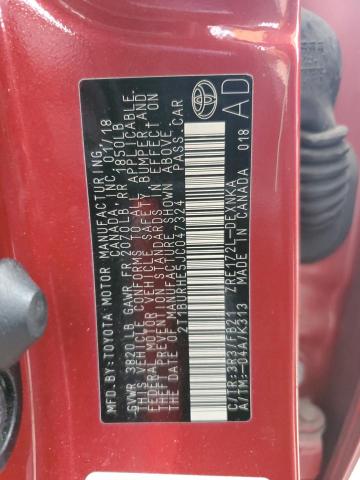 2T1BURHE5JC047324 - 2018 TOYOTA COROLLA L Qırmızı foto 12