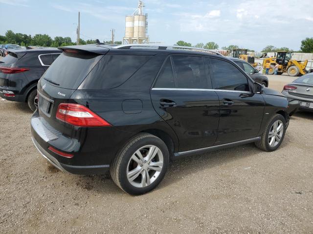4JGDA5HB0CA023936 - 2012 MERCEDES-BENZ ML 350 4MATIC BLACK photo 3