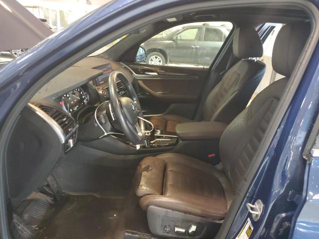 5UXTR9C50KLP97297 - 2019 BMW X3 XDRIVE30I BLUE photo 7