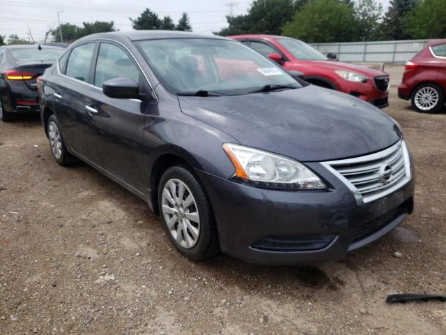 3N1AB7AP5EY259196 - 2014 NISSAN SENTRA S GRAY photo 4