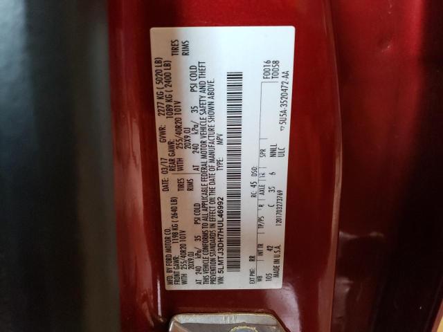 5LMTJ3DH7HUL46992 - 2017 LINCOLN MKC RESERVE RED photo 13