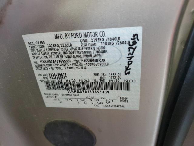 1LNHM87A15Y655339 - 2005 LINCOLN LS 银色 照片 12