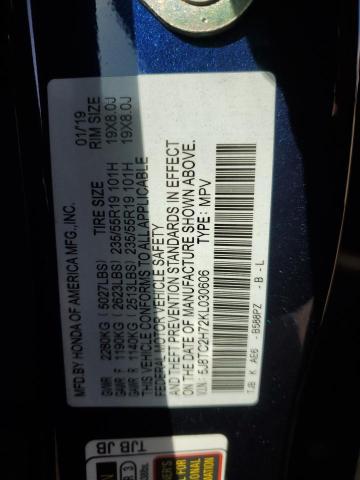 5J8TC2H72KL030606 - 2019 ACURA RDX ADVANCE BLUE photo 14