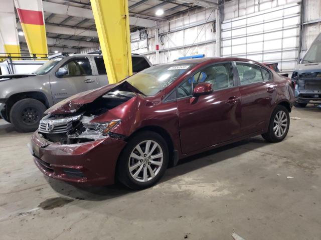 19XFB2F9XCE366968 - 2012 HONDA CIVIC EXL MAROON photo 1