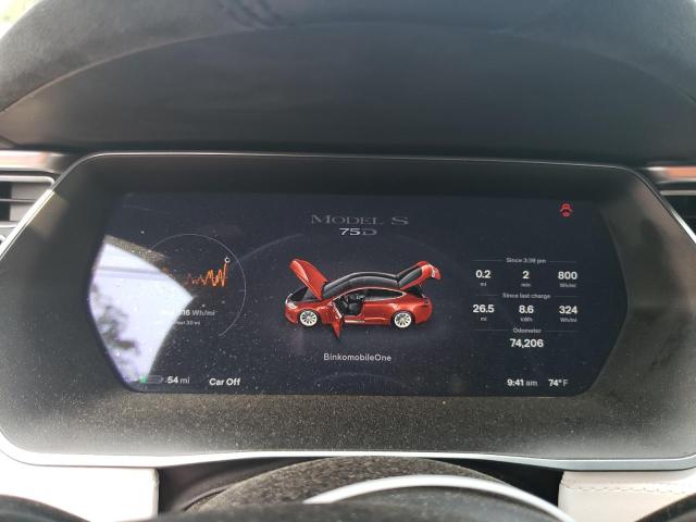 5YJSA1E26HF187733 - 2017 TESLA MODEL S Կարմիր լուսանկար 9