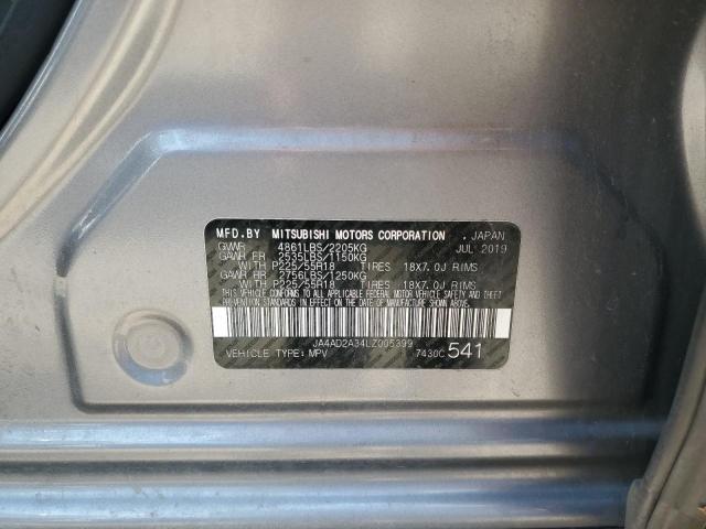 JA4AD2A34LZ005399 - 2020 MITSUBISHI OUTLANDER ES GRAY photo 14