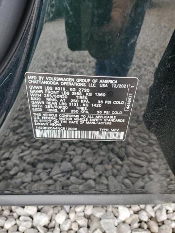 1V2BR2CA4NC513030 - 2022 VOLKSWAGEN ATLAS SEL 黑色 照片 14