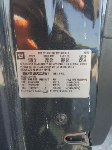 1GKKVTED3CJ266591 - 2012 GMC ACADIA DENALI Siyah fotoğraf 13