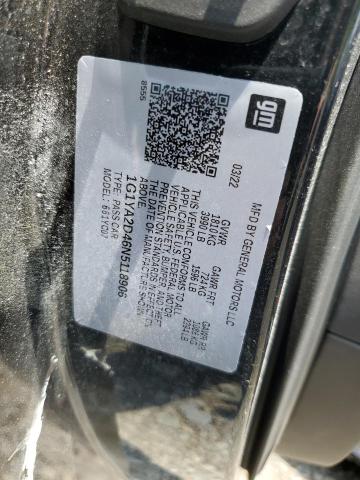 1G1YA2D46N5118906 - 2022 CHEVROLET CORVETTE STINGRAY 1LT BLACK photo 12