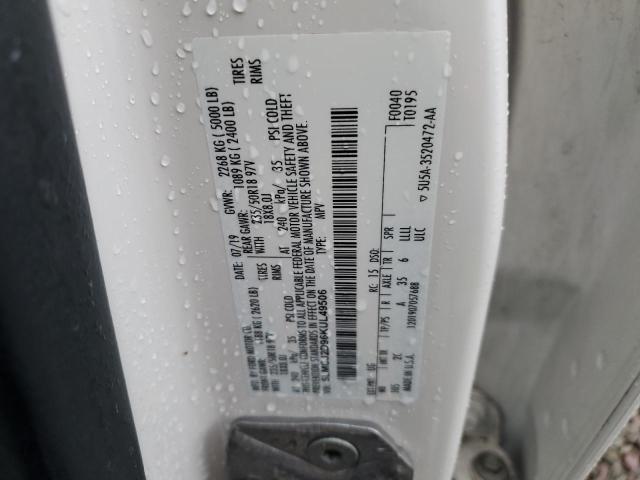 5LMCJ2D96KUL49506 - 2019 LINCOLN MKC SELECT أبيض صورة 14