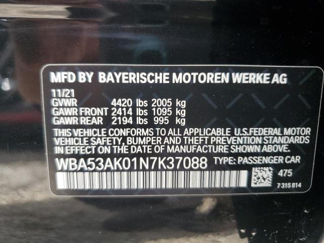 WBA53AK01N7K37088 - 2022 BMW 228I Чорний фото 13