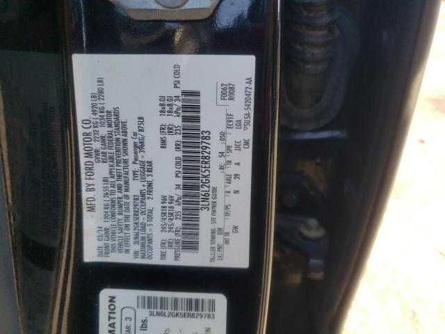 3LN6L2GK5ER829783 - 2014 LINCOLN MKZ BLACK photo 12