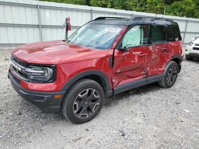 3FMCR9C62MRB03154 - 2021 FORD BRONCO SPO OUTER BANKS BURGUNDY photo 1