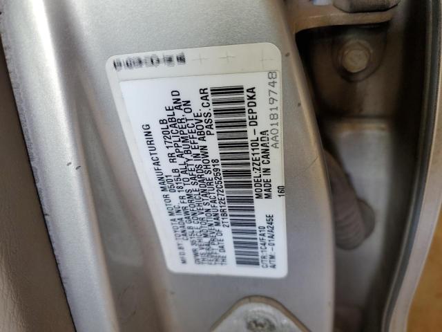 2T1BR12E72C525918 - 2002 TOYOTA COROLLA CE SILVER photo 12