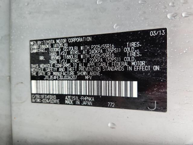 JTLZE4FE3DJ036207 - 2013 TOYOTA SCION XB 银色 照片 13