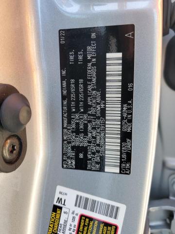 5TDGZRBH9NS191157 - 2022 TOYOTA HIGHLANDER XLE SILVER photo 13