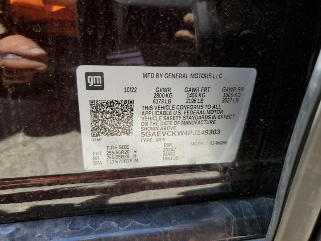 5GAEVCKW4PJ149303 - 2023 BUICK ENCLAVE AVENIR 勃艮第红 照片 13