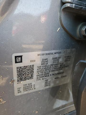 1GKKNULS7KZ245010 - 2019 GMC ACADIA SLT-1 GRAY photo 13