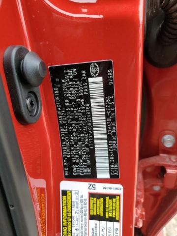 4T1T11AK0RU248766 - 2024 TOYOTA CAMRY SE NIGHT SHADE RED photo 12